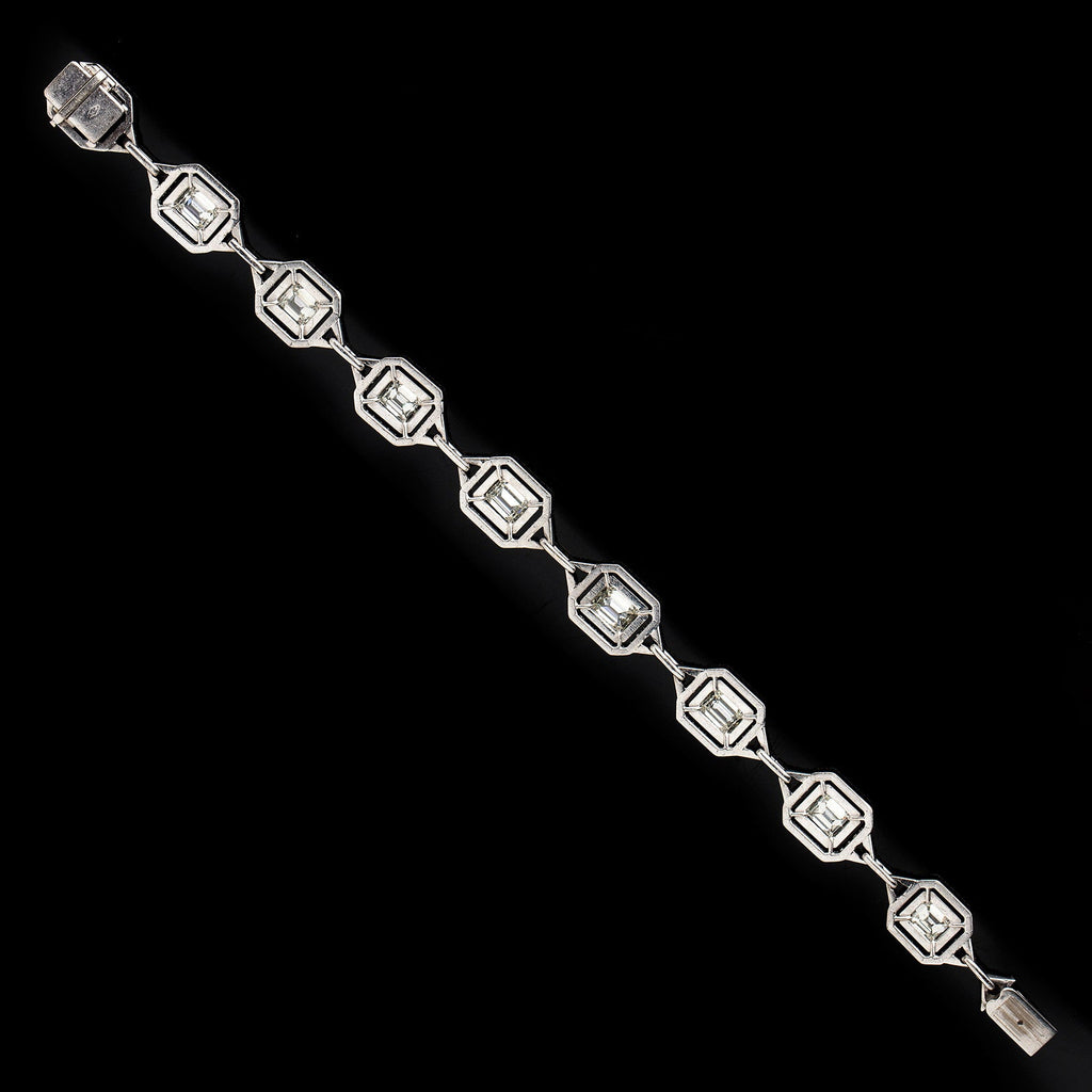 Incredible Emerald Cut Diamond Bracelet