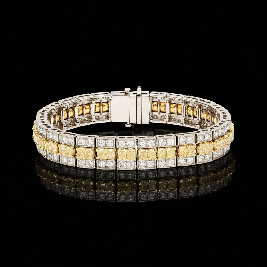 Truly Exceptional Fancy Yellow Diamond Bracelet