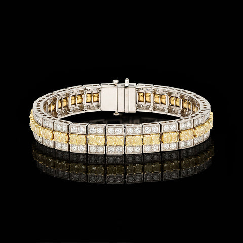 Truly Exceptional Fancy Yellow Diamond Bracelet