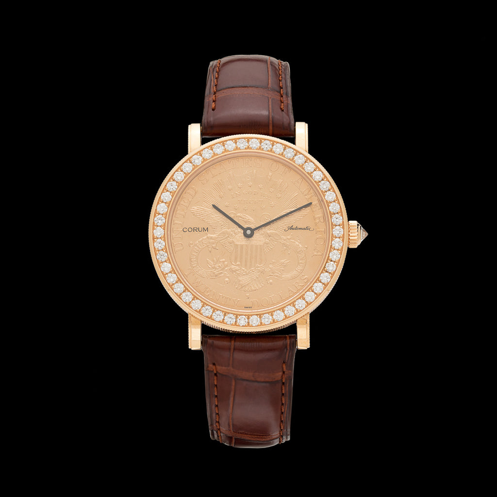 Corum $20 Coin Watch with Diamond Bezel