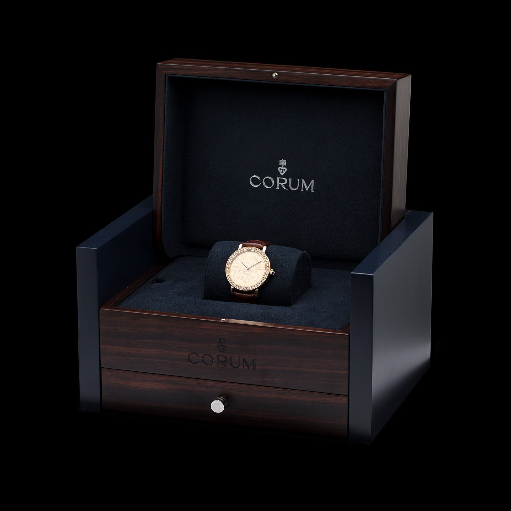 Corum $20 Coin Watch with Diamond Bezel - 66mint Fine Estate Jewelry