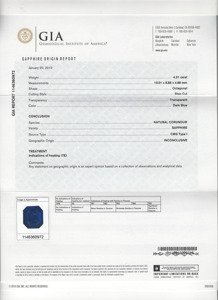 4.31ct Sapphire & Diamond French Ring