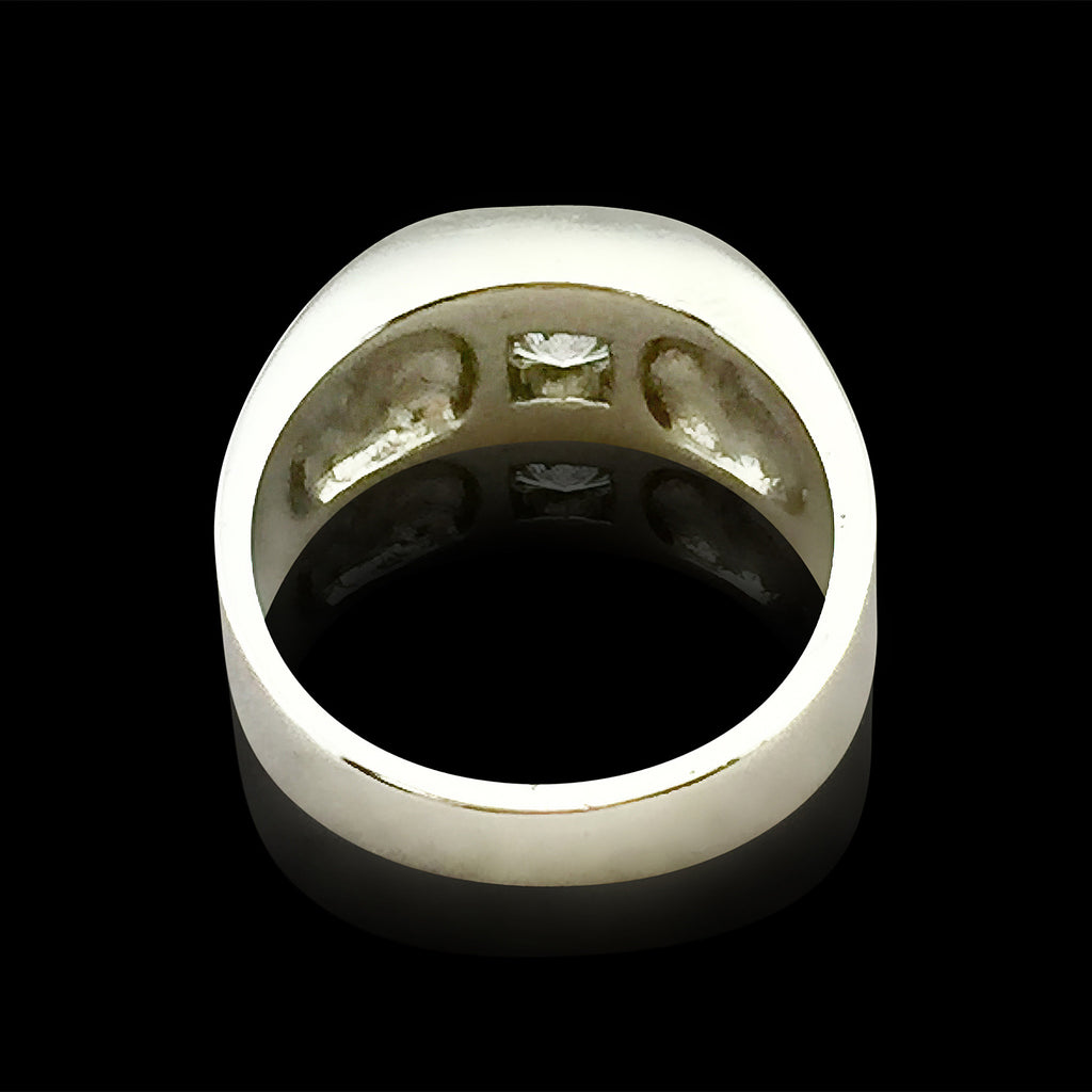 Modern Platinum Solitaire Diamond Ring