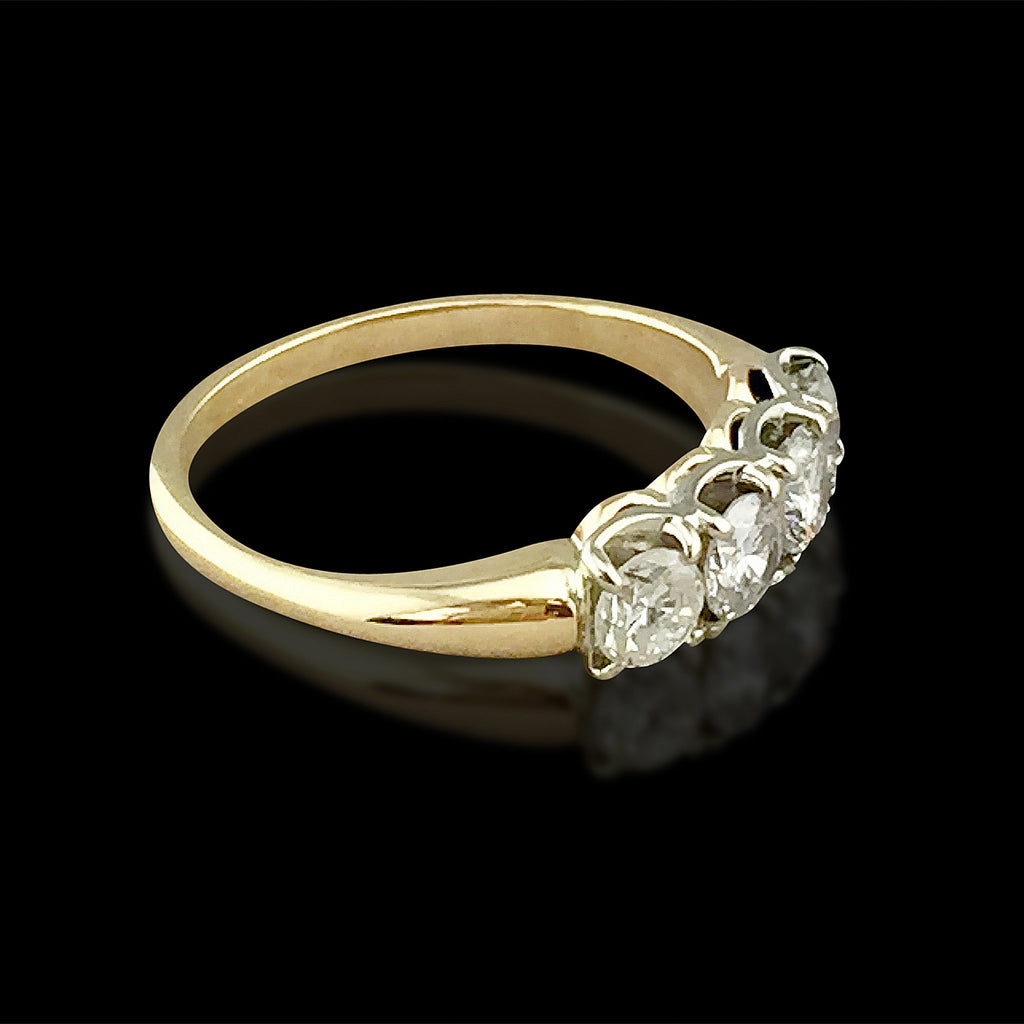 14kt Yellow Gold Diamond Band Ring
