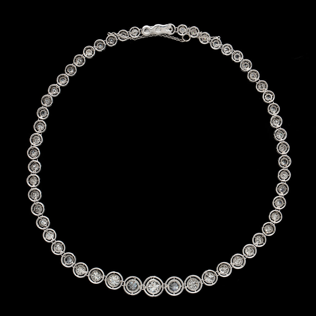 Antique Old Mine Cut Diamond Necklace