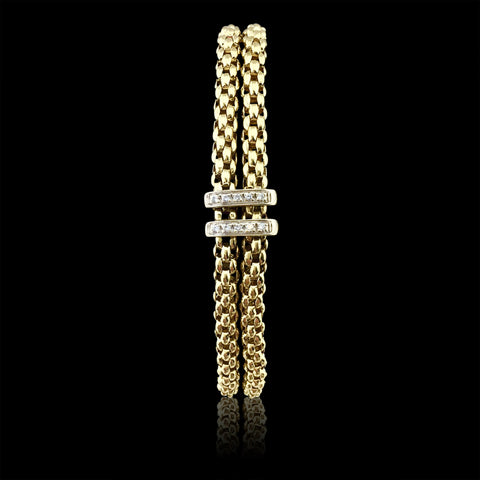 18kt Yellow Gold & Diamond Bracelet by FOPE