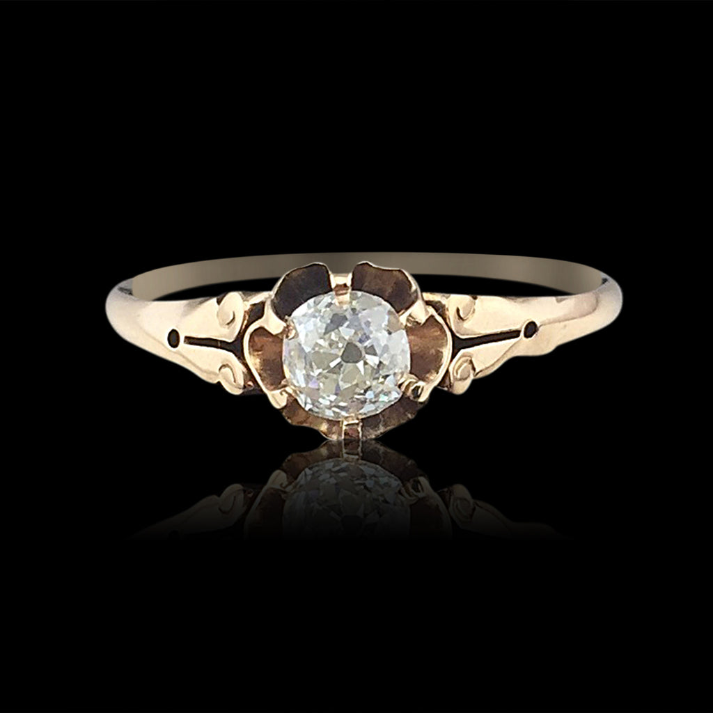 Antique Old Mine Cut Diamond Ring
