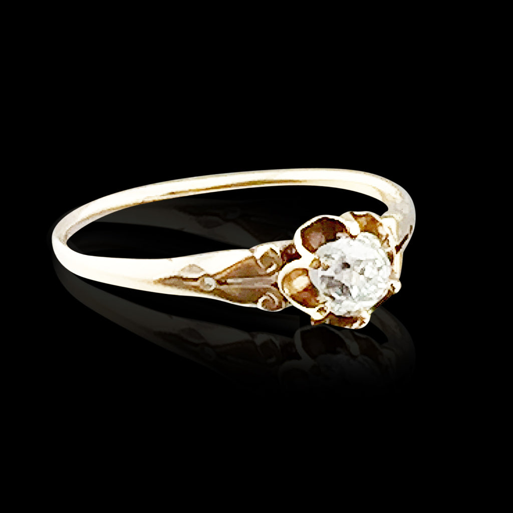 Antique Old Mine Cut Diamond Ring