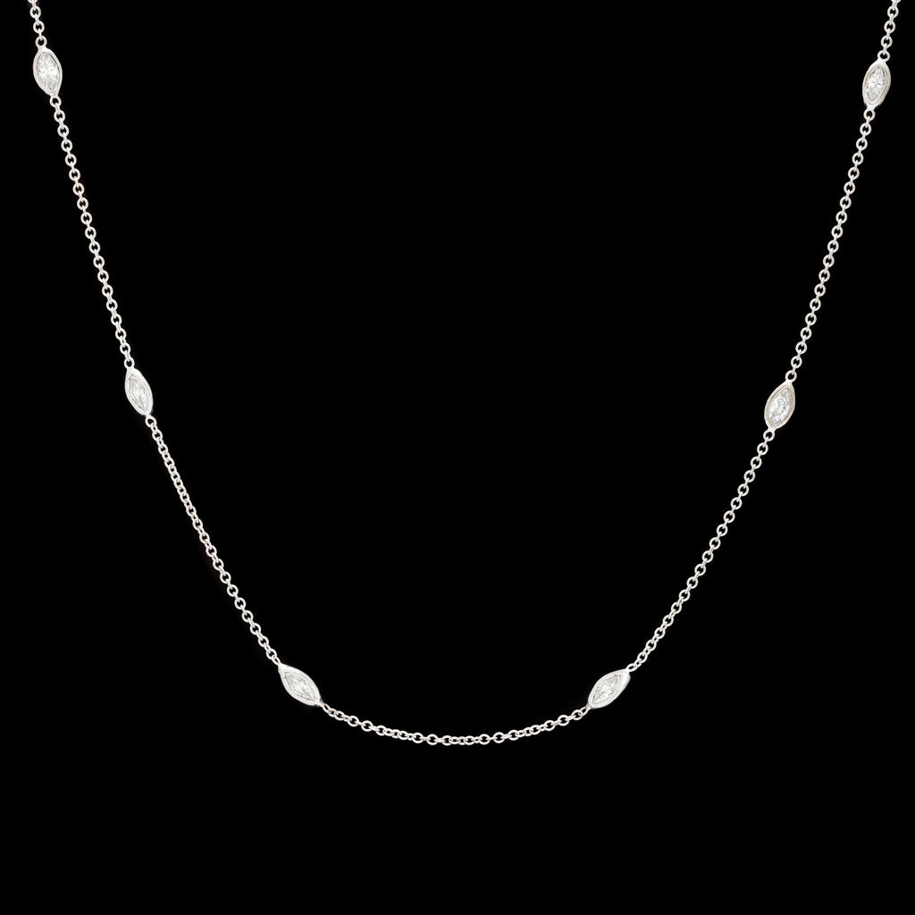 Marquise Cut Diamonds By The Yard Necklace