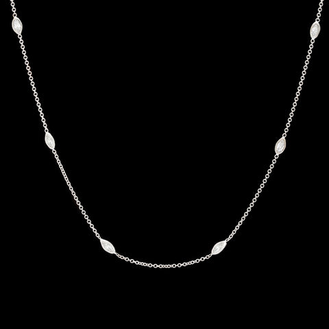 Marquise Cut Diamonds By The Yard Necklace