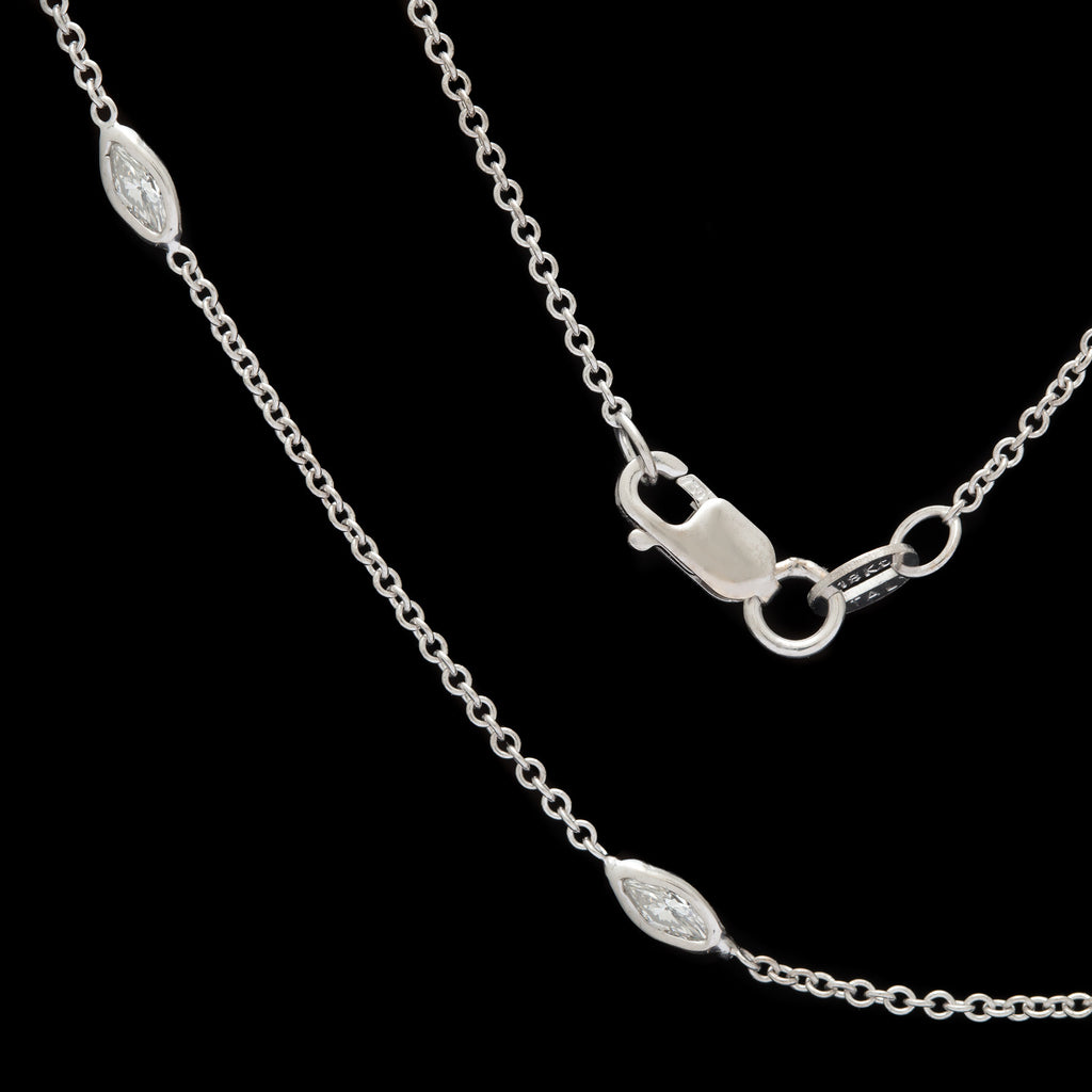 Marquise Cut Diamonds By The Yard Necklace