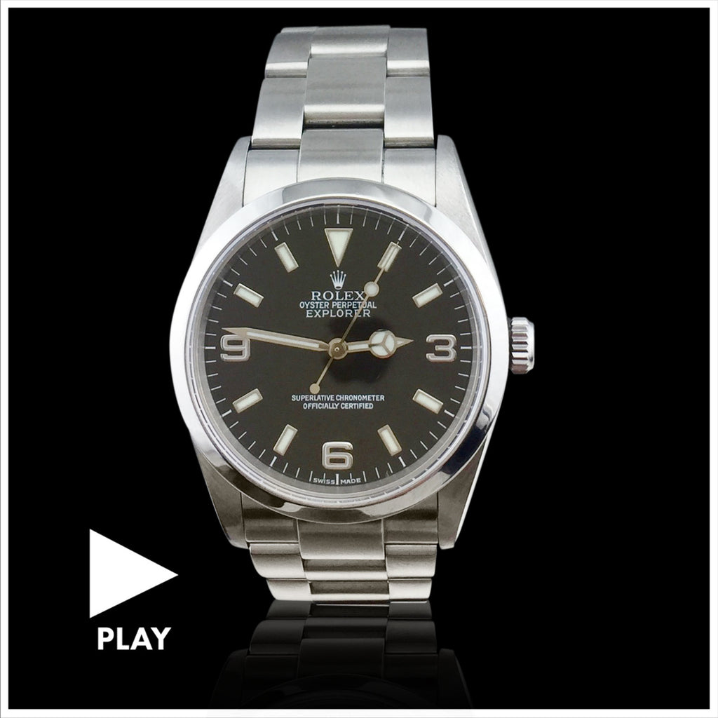 Stainless Steel Rolex Explorer with Original Box & Papers