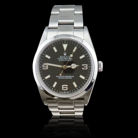 Stainless Steel Rolex Explorer with Original Box & Papers