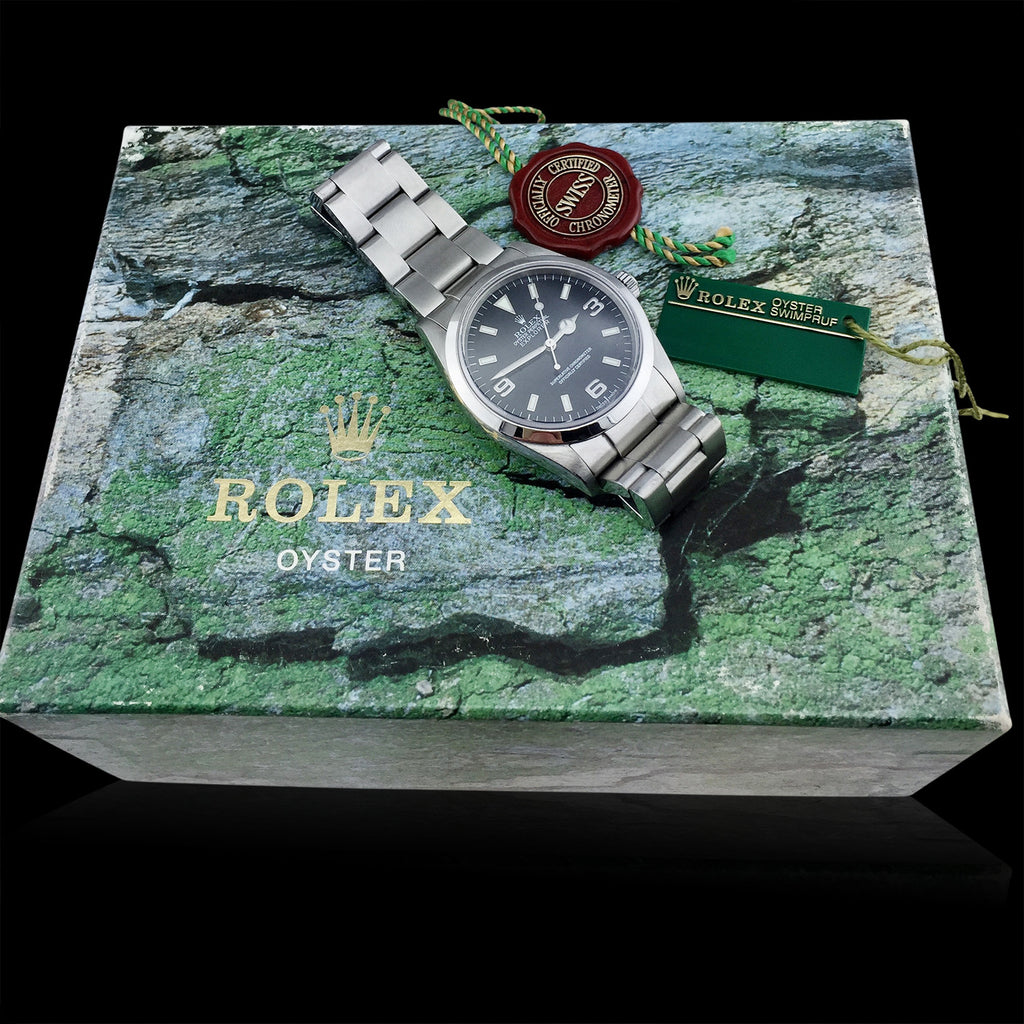 Stainless Steel Rolex Explorer with Original Box & Papers