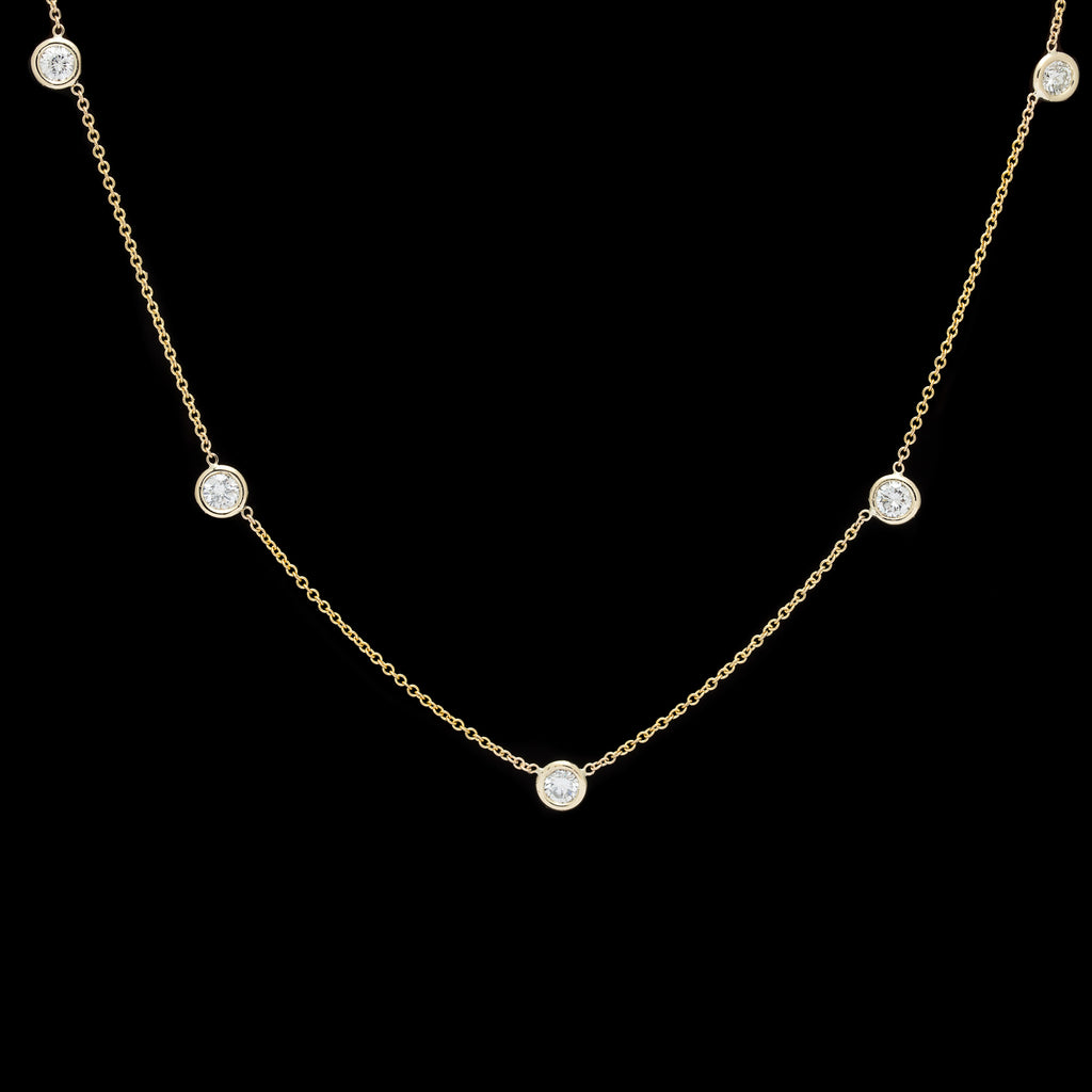 18kt Yellow Gold Diamonds By The Yard Necklace