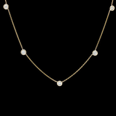 18kt Yellow Gold Diamonds By The Yard Necklace