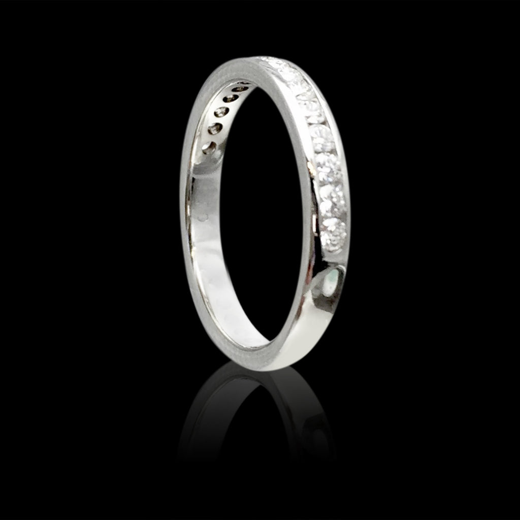 Diamond & Platinum Wedding Band