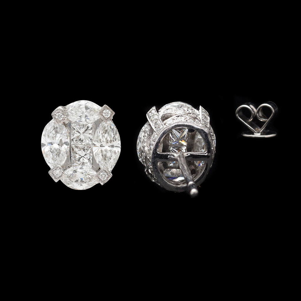 Mixed Cut 2.03ct Diamond Stud Earrings