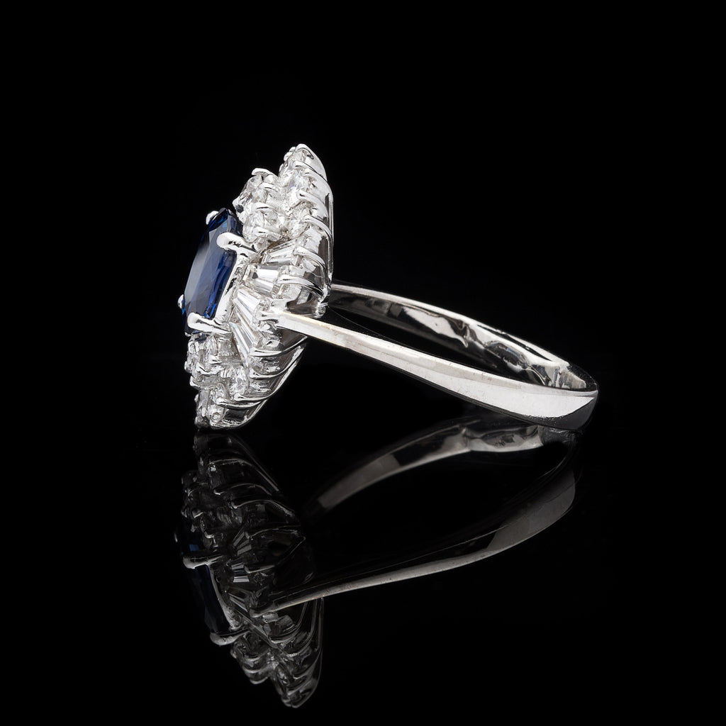 2 Carat Sapphire & Diamond Cocktail Ring