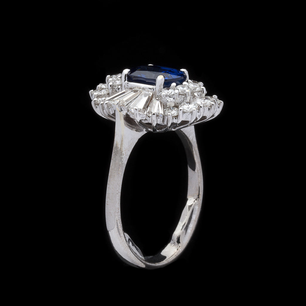 2 Carat Sapphire & Diamond Cocktail Ring