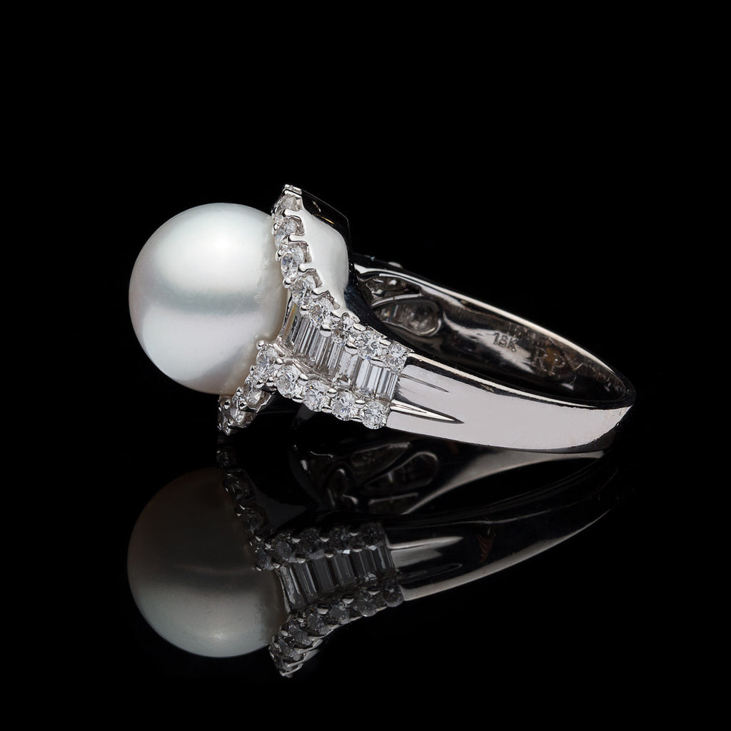 Pearl & Diamond 18kt Ring