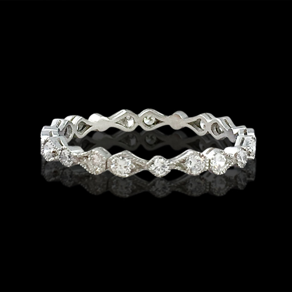 Platinum & Diamond Eternity Band Ring