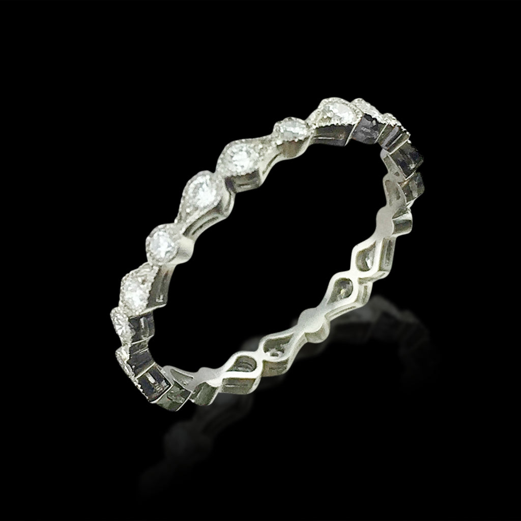 Platinum & Diamond Eternity Band Ring