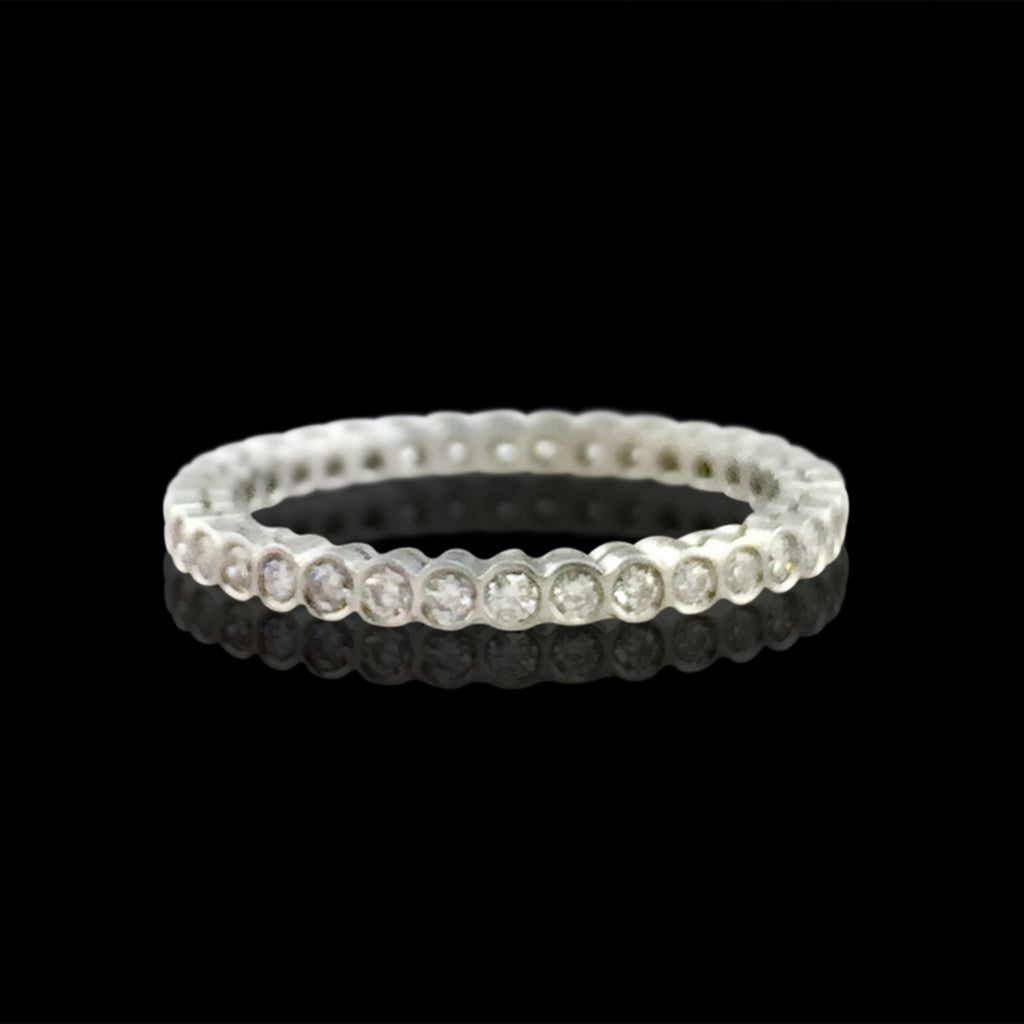 Custom French Platinum Diamond Eternity Band