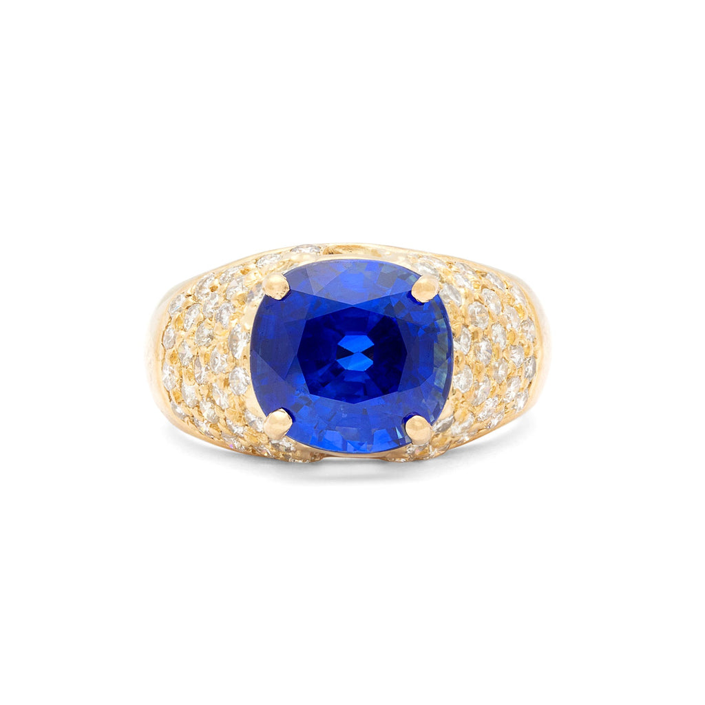 Exceptional 5.80ct Sapphire & Diamond Ring