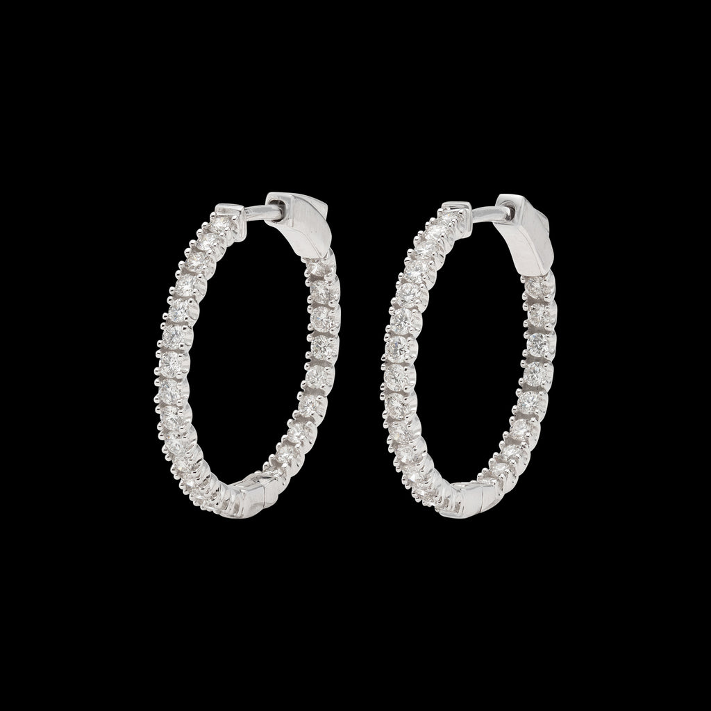 Inside/Out 1.00ct Diamond Hoops