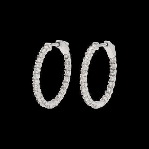 Inside/Out Diamond Hoop Earrings