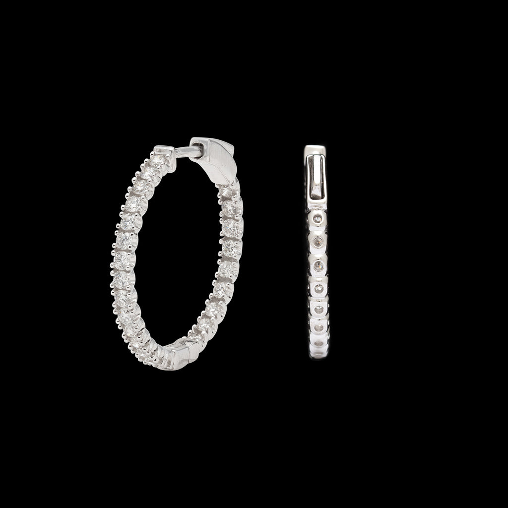 Inside/Out 1.00ct Diamond Hoops