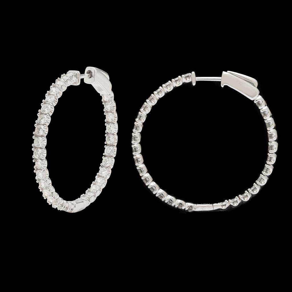 Inside Out Diamond Hoops