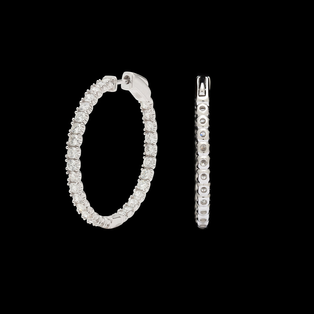 Inside Out Diamond Hoops