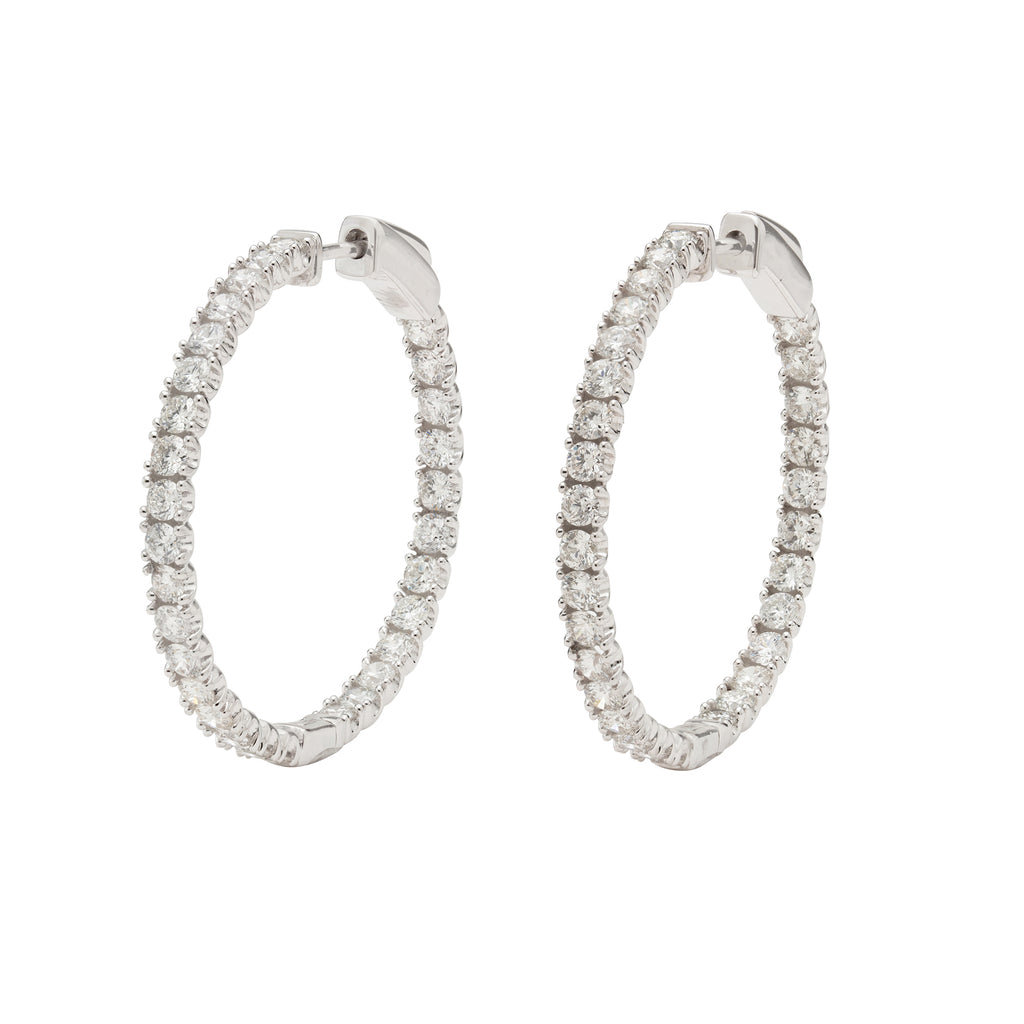 Inside Out Diamond Hoops