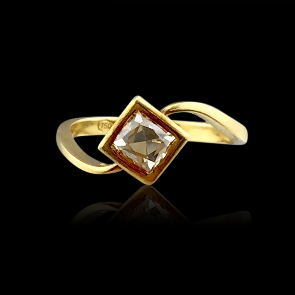 Old Mine Cut Diamond Ring