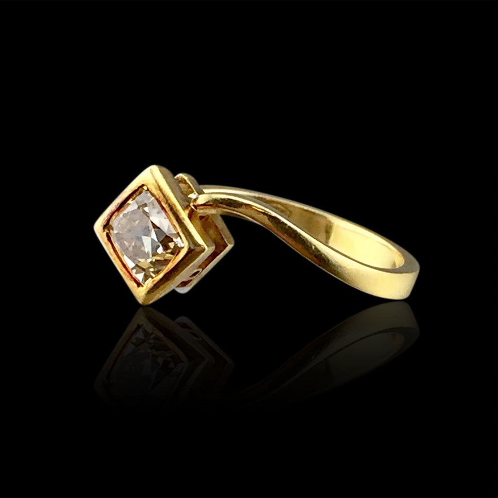 Old Mine Cut Diamond Ring