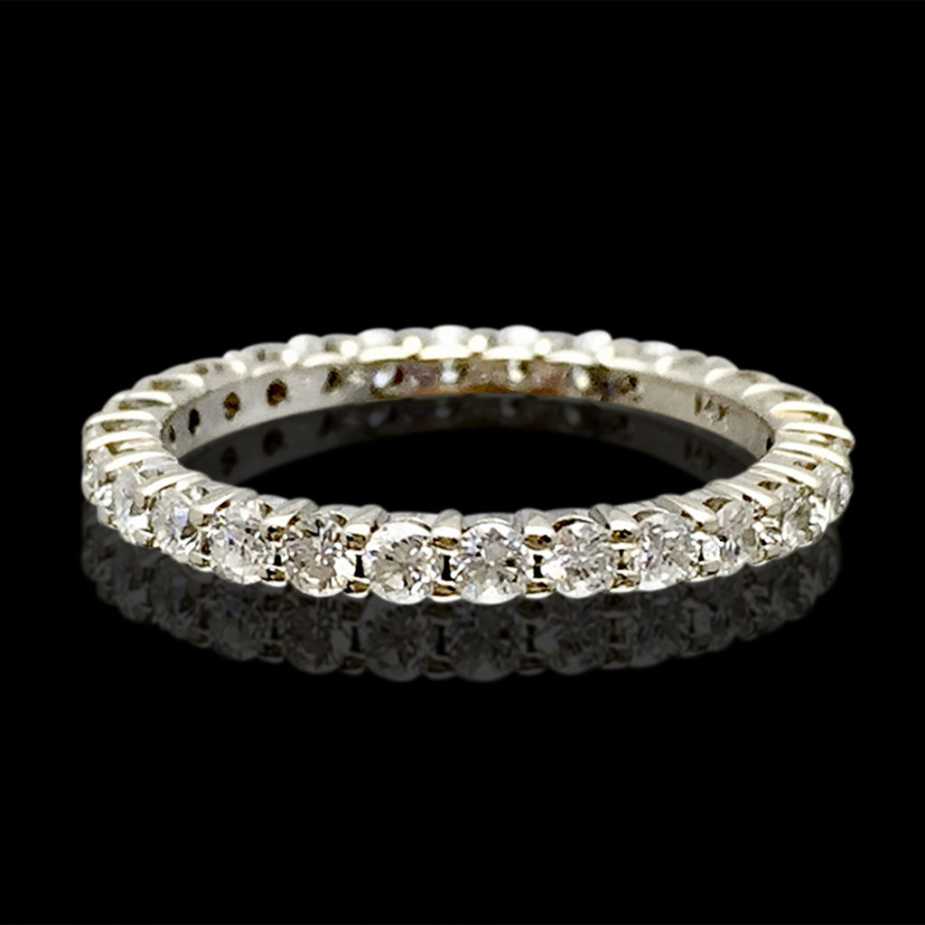 Diamond & 14k White Gold Eternity Band