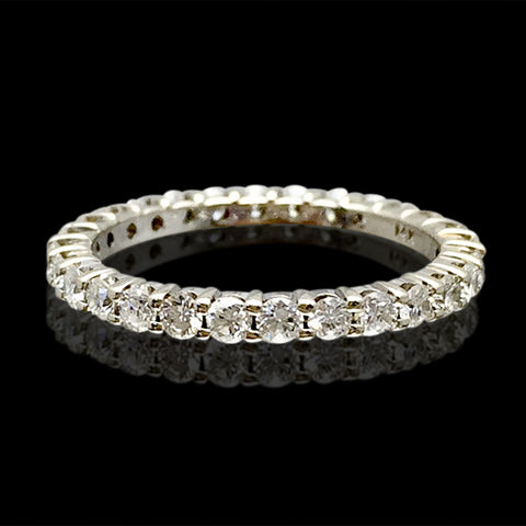 Diamond & 14k White Gold Eternity Band
