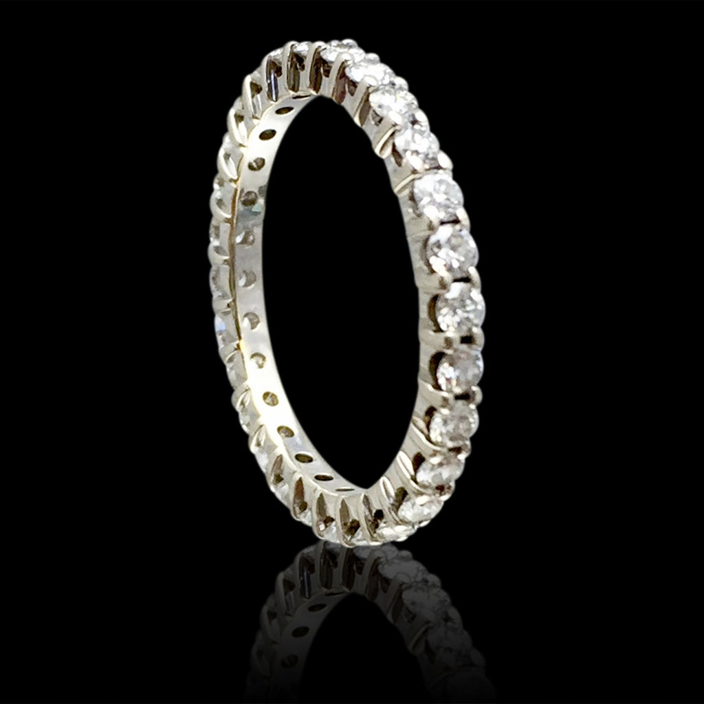 Diamond & 14k White Gold Eternity Band