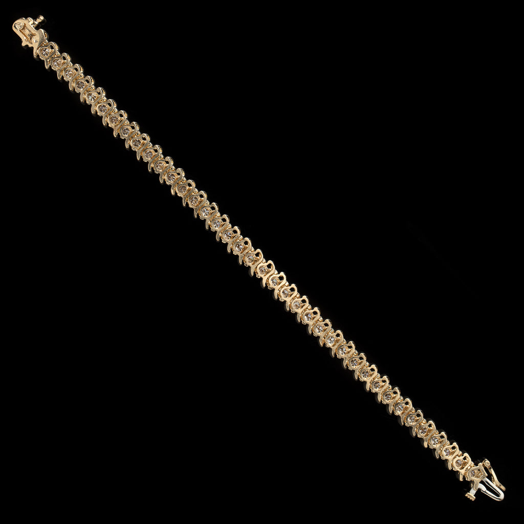 Yellow Gold Diamond Line Bracelet