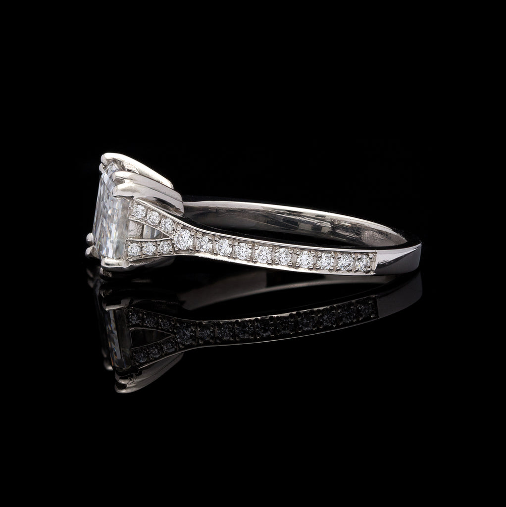 Incredible 2.74 carat GIA E/VS1 Emerald Cut Diamond Platinum Ring