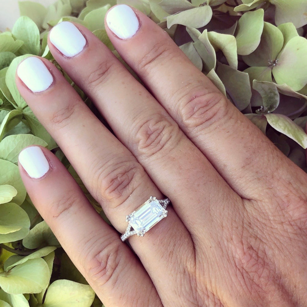 Incredible 2.74 carat GIA E/VS1 Emerald Cut Diamond Platinum Ring