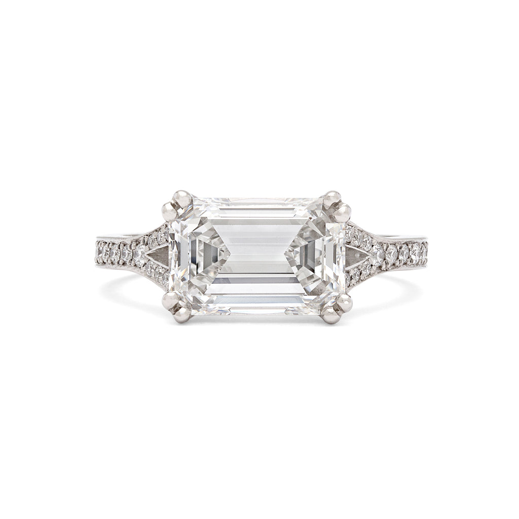 Incredible 2.74 carat GIA E/VS1 Emerald Cut Diamond Platinum Ring