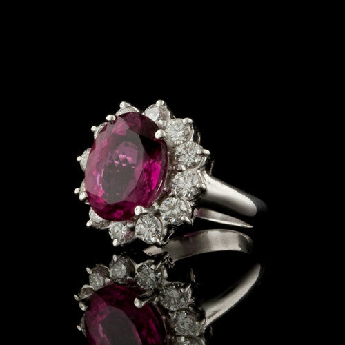 6.00ct Oval Pink Tourmaline, Diamond Ring1