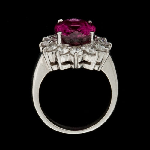 6.00ct Oval Pink Tourmaline, Diamond Ring2