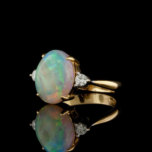 7.00ct tw Opal, Diamond Ring1