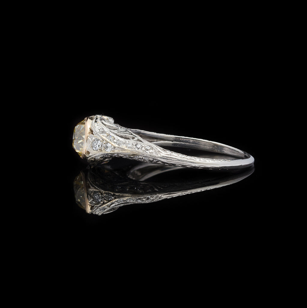 GIA 1.07-ct Natural Fancy Yellow Diamond Ring