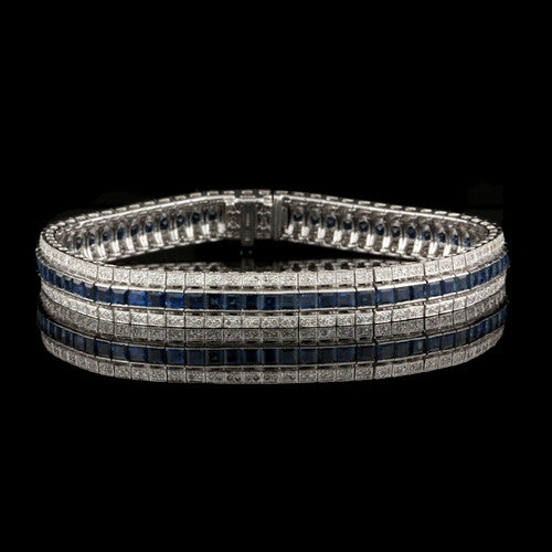 9.87ct tw Sapphire & Diamond Bracelet1