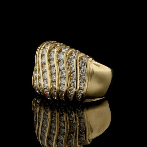 Abstract Rows of Diamonds Ring1